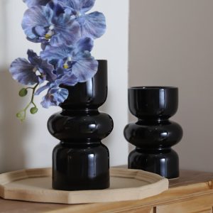 black hydroponic flower arranger glass-02