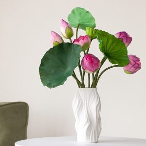 White Pleated Irregular Vase