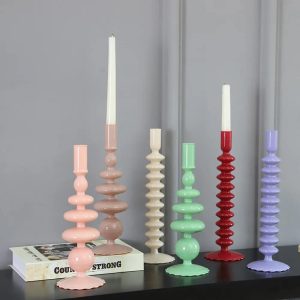 Ceramic Textured Glass Candle Holder