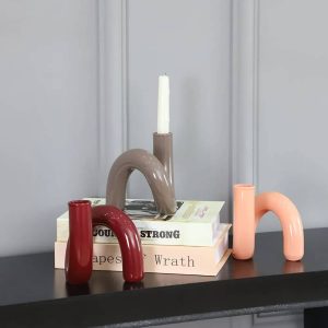 Custom Color Glass Candlesticks