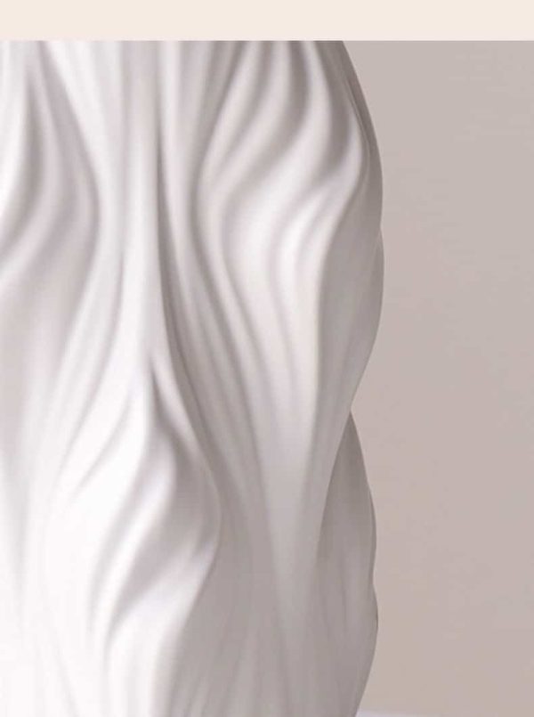 Textured White Minimalist Vase