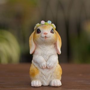 Cat Rabbit Resin Statue Ornament-02