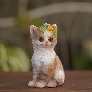 Cat Rabbit Resin Statue Ornament-04