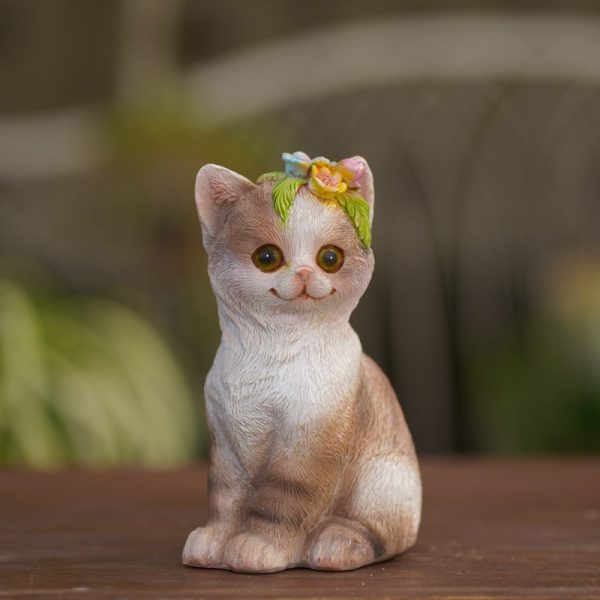 Cat Rabbit Resin Statue Ornament-04