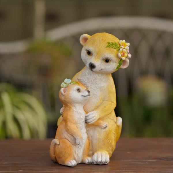 Cat Rabbit Resin Statue Ornament-05