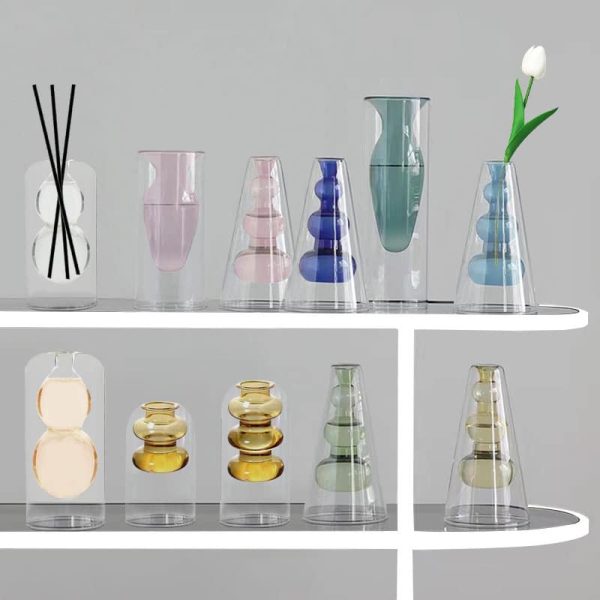 Aromatherapy bottle glass vase-01