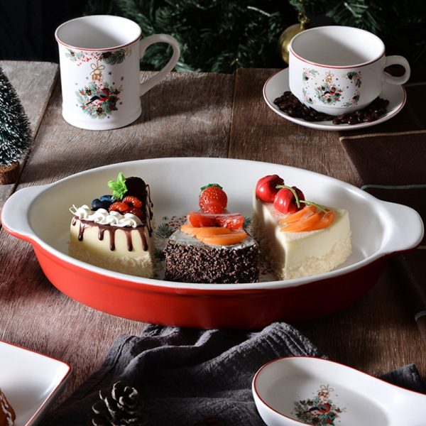 Christmas Tree Red Bird Ceramic Coffee Cup-02
