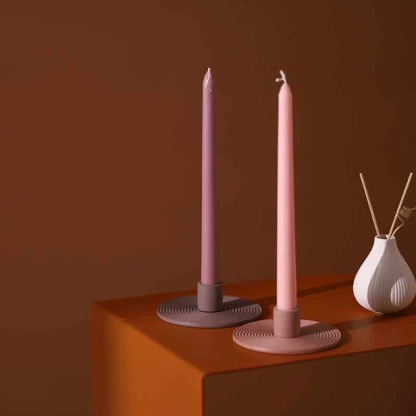candle holder spiral pattern candle-04