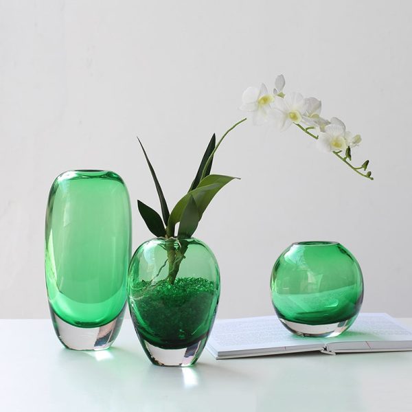 bottomed glass vase-04