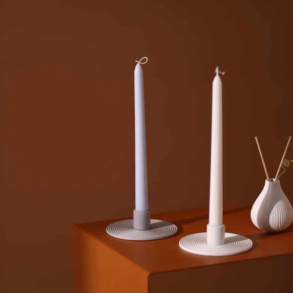 candle holder spiral pattern candle-05