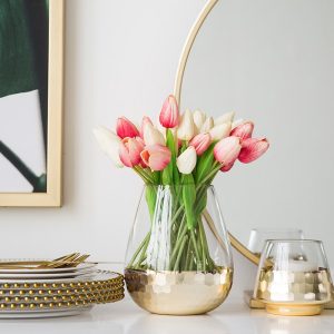 honeycomb transparent golden flower vessel-04