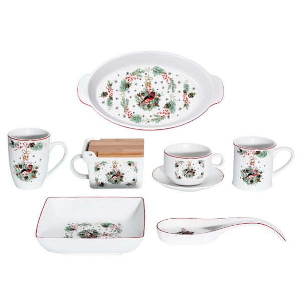 Christmas Tree Red Bird Ceramic Coffee Cup-05