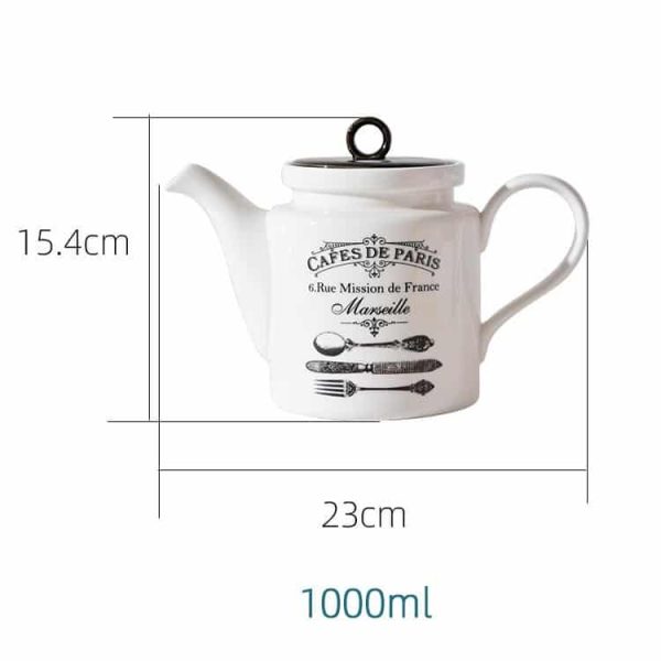 Restaurant Steak Pasta Plate Teapot-06