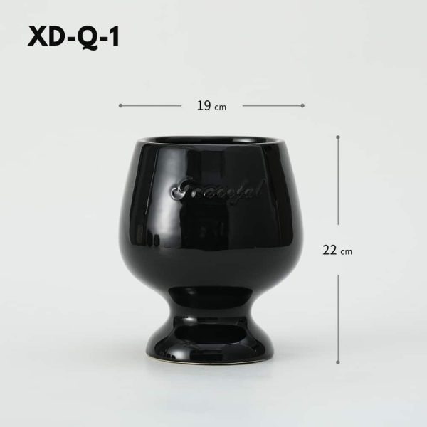 Red Wine Glass Ceramic Flower Pot-06