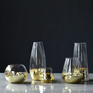 honeycomb transparent golden flower vessel-05