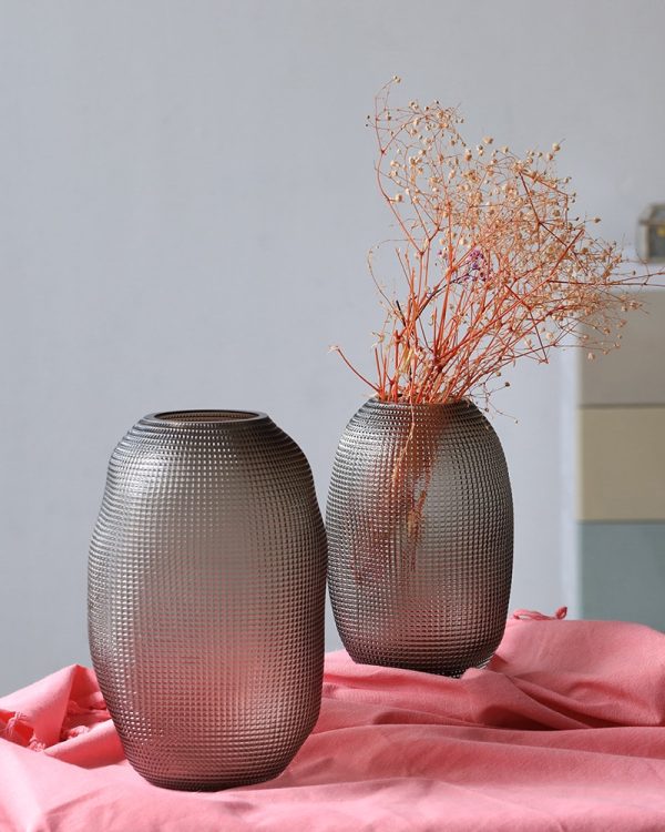 polka dot craft glass vase-08