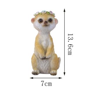 Cat Rabbit Resin Statue Ornament-09