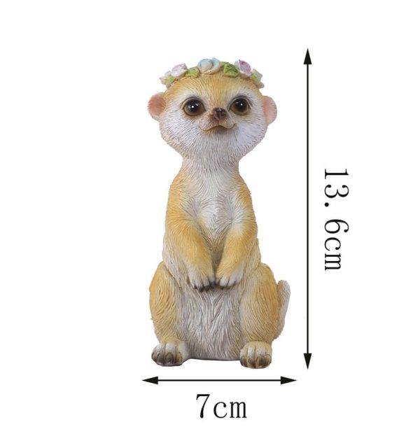 Cat Rabbit Resin Statue Ornament-09
