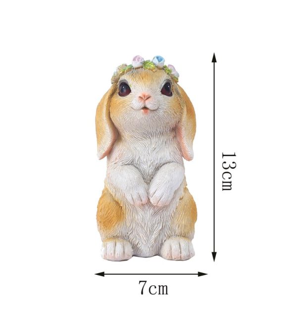 Cat Rabbit Resin Statue Ornament-10